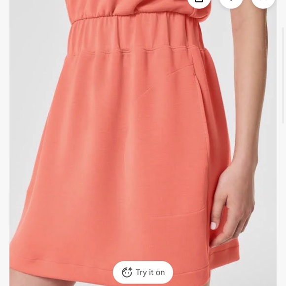 Spanx - Airessentials Cinched T-shirt Coral Mini Dress - Picture 5 of 9